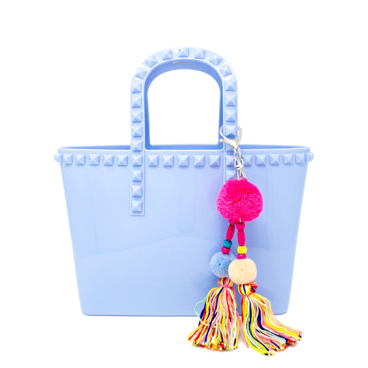 Tiny Jelly Tote Bag: Baby Blue