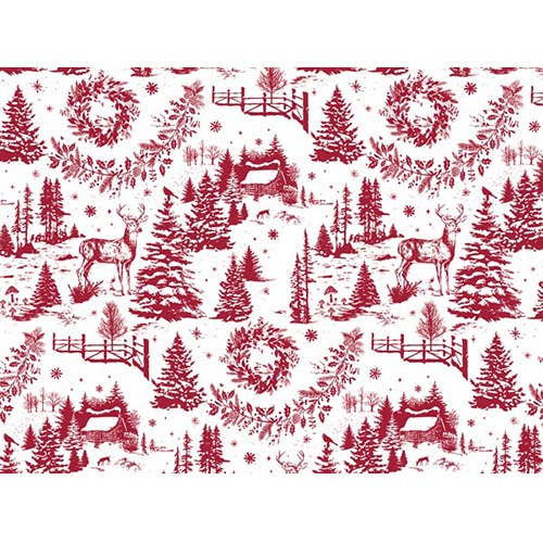 Christmas Print Tissue Paper Sheets: 120 Pack / Midnight Forest