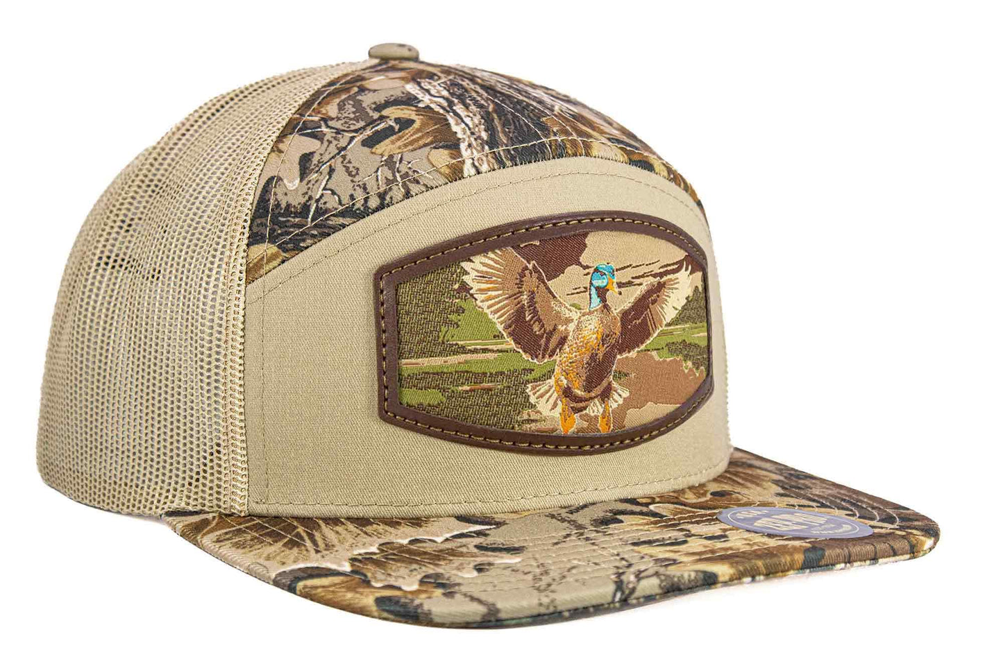Mallard Woven Patch Old School Camo Hat.