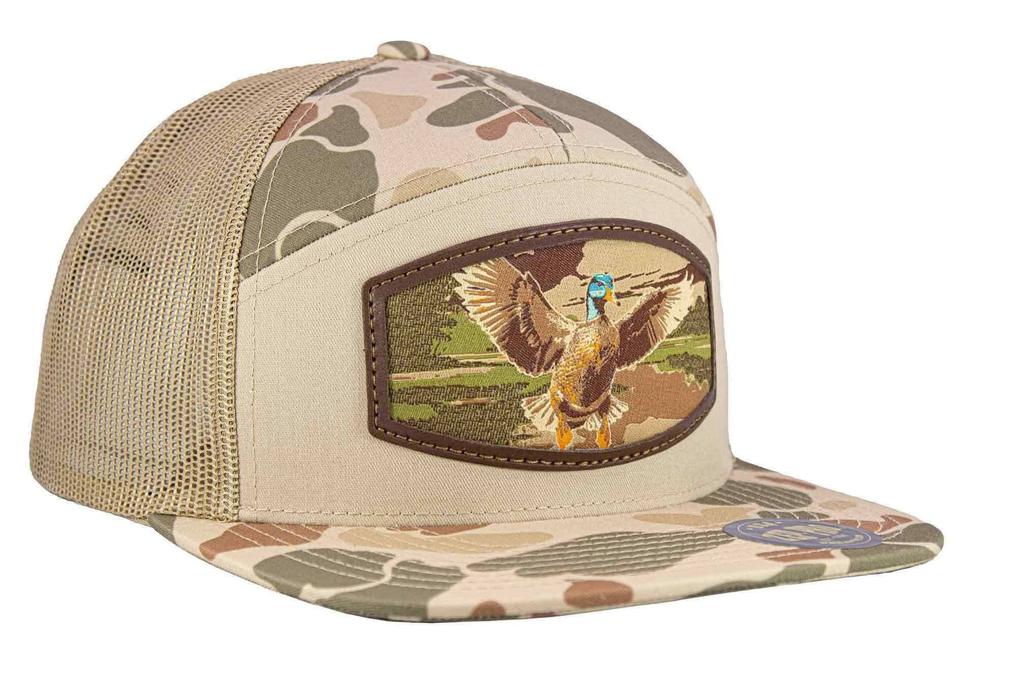 Mallard Woven Patch Old School Camo Hat.