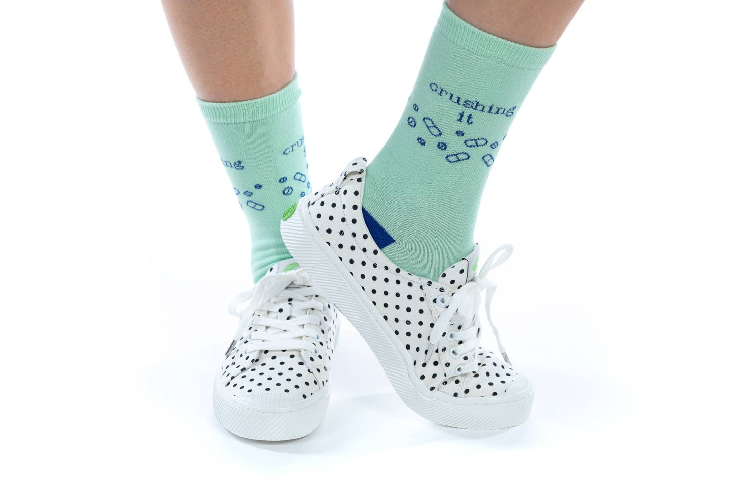 Crushing It Breathable Soft Cotton Crew Length Unisex Socks