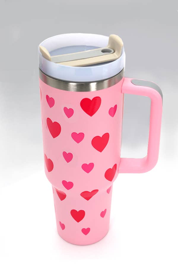 40oz STAINLESS STEEL TUMBLER ALL STYLES | TB40OZ: DAISY FUCHSIA