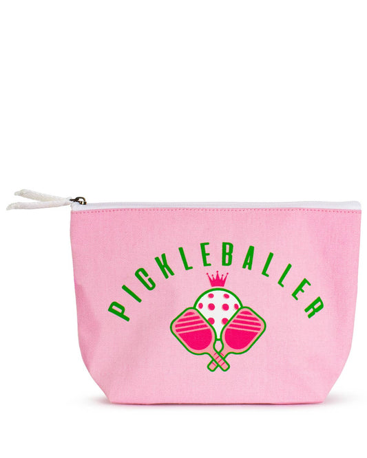 Pickleballer Cosmetic  Light Pink/Hot Pink/Green   10.25x6.75x3