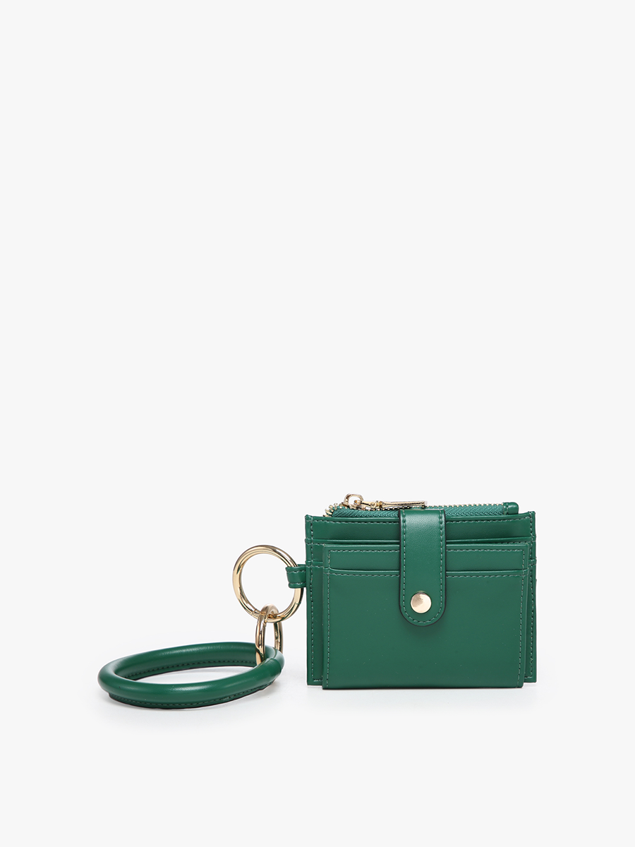 WL1904RG Sammie Mini Snap Wallet w/ Ring: Malachite