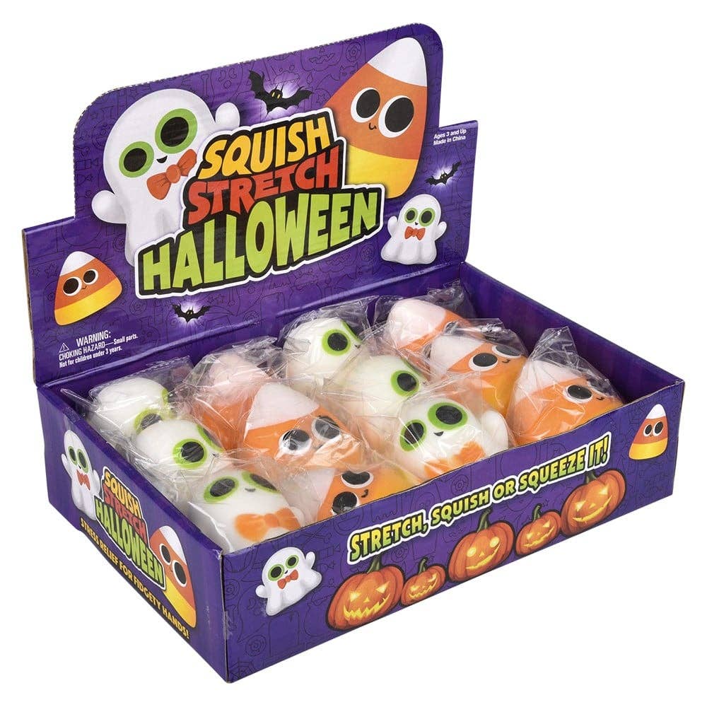3.5" Halloween Squish Stretch 12ct Squishy Toys - LLB Toys