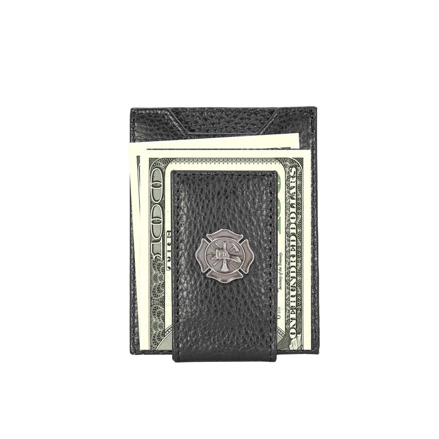 Maltese Cross Magnetic Leather Slim Wallet
