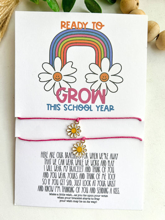 Back to School Wish Bracelet Daisy Mommy & Me Best Friends