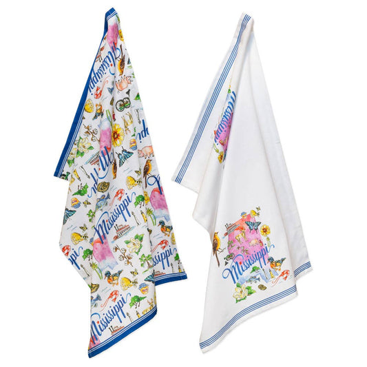 MS Mississippi State Collection 28" Cotton Tea Towels Set/2