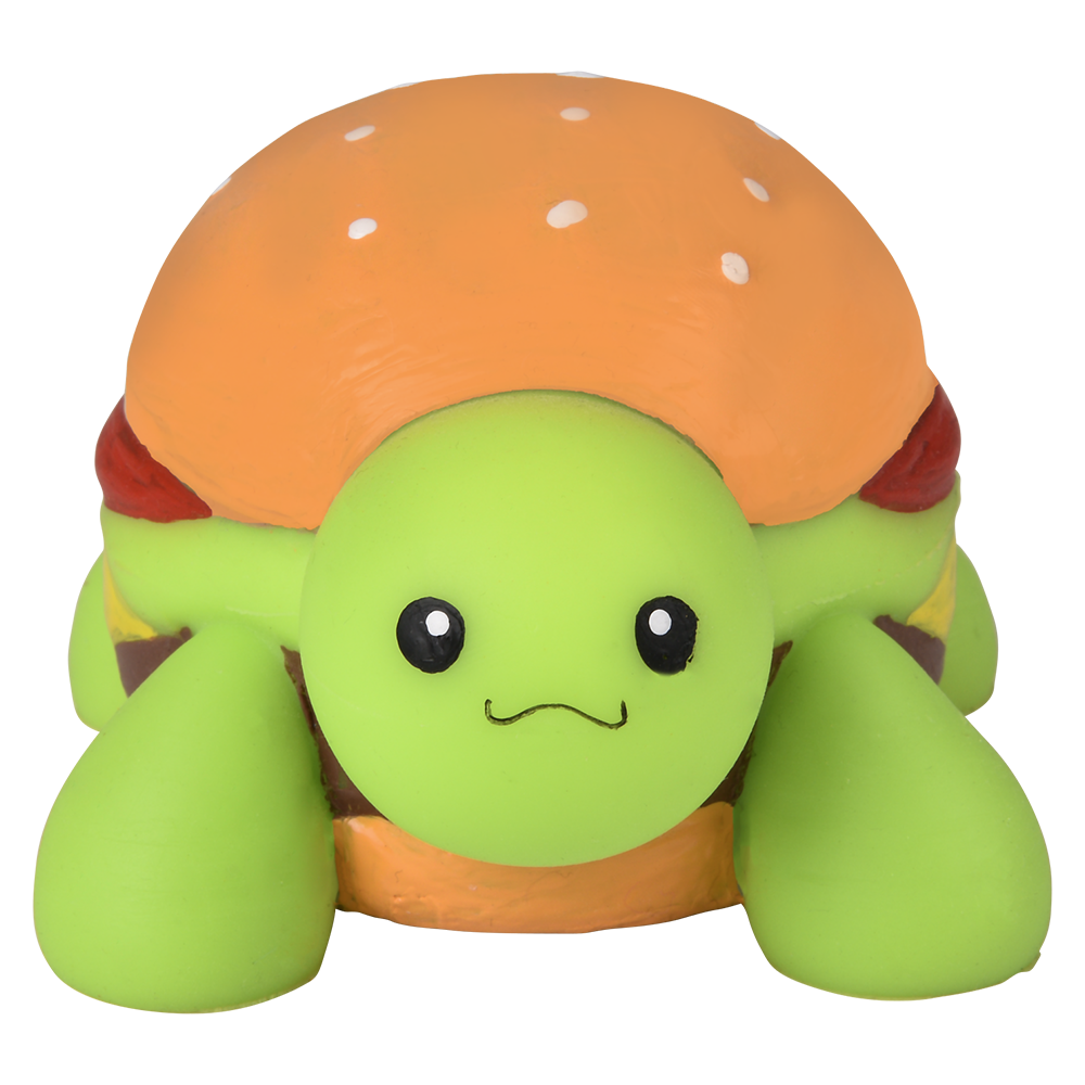 (T) 4" SQUISH AND STRETCH TURTLE BURGER 12CT