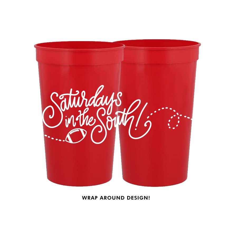 Saturdays in the South | Game Day Cups & Napkins (All): FOAM Cups: Metallic GOLD (10 cups per pack)