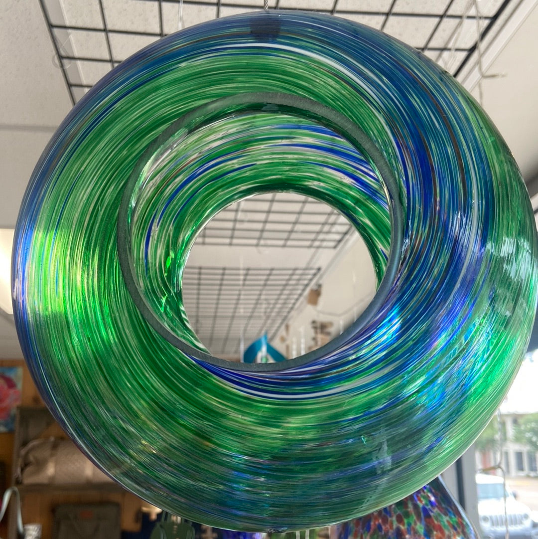 Glass Circle Feeder Swirl