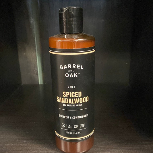 Barrel and Oak Spiced Sandalwood Shampoo and Conditioner 2 in 1