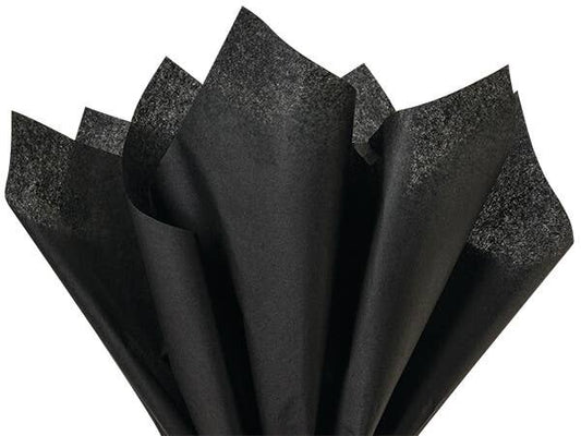 Color Tissue Paper 20X30" Sheets: 20x30" / 480 Pack / Black