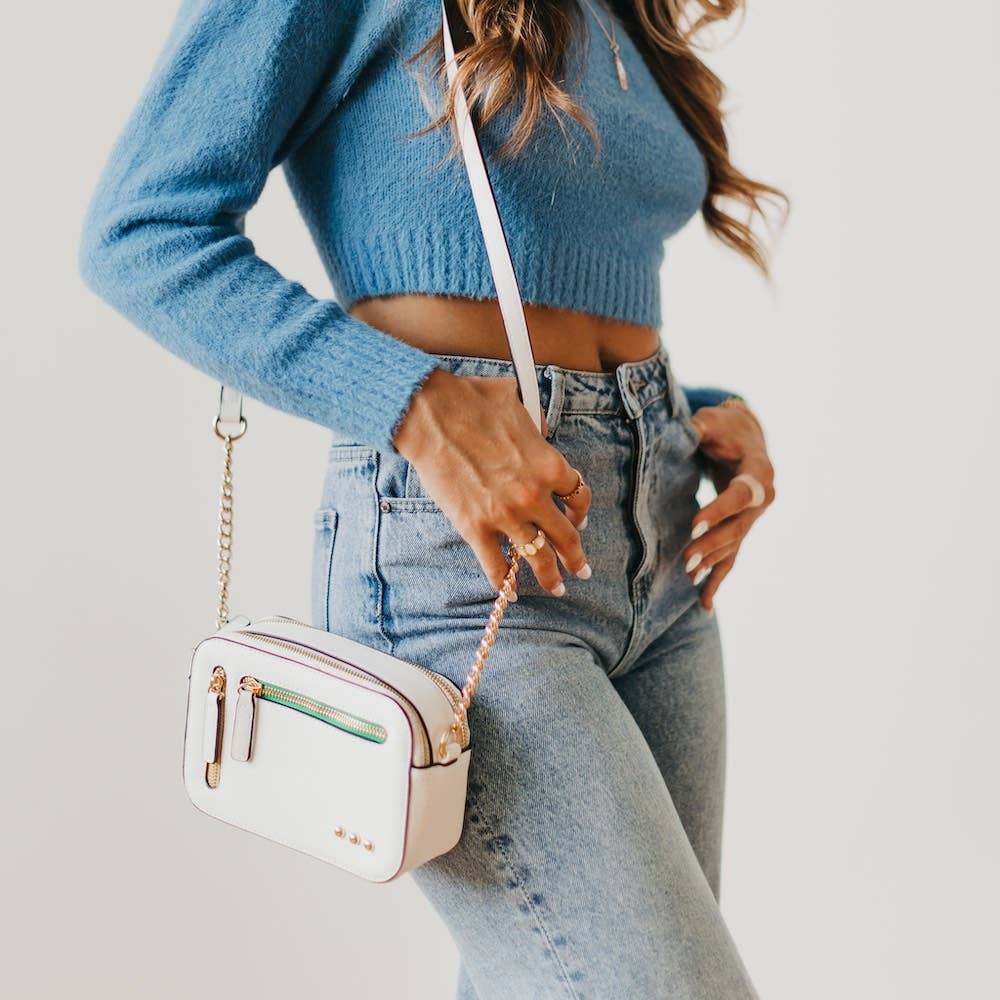 Clarity Crossbody Bag: White