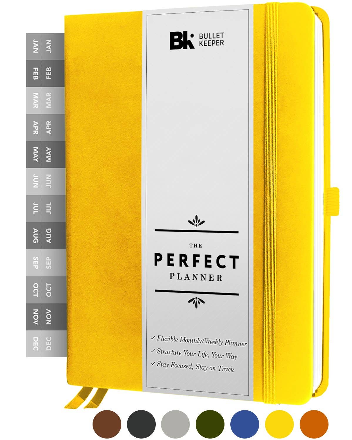 The Perfect Planner Collection - Monthly/Weekly Flexible Structures - (Undated Full Year): Yellow