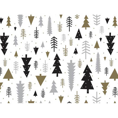 Christmas Print Tissue Paper Sheets: 120 Pack / Midnight Forest