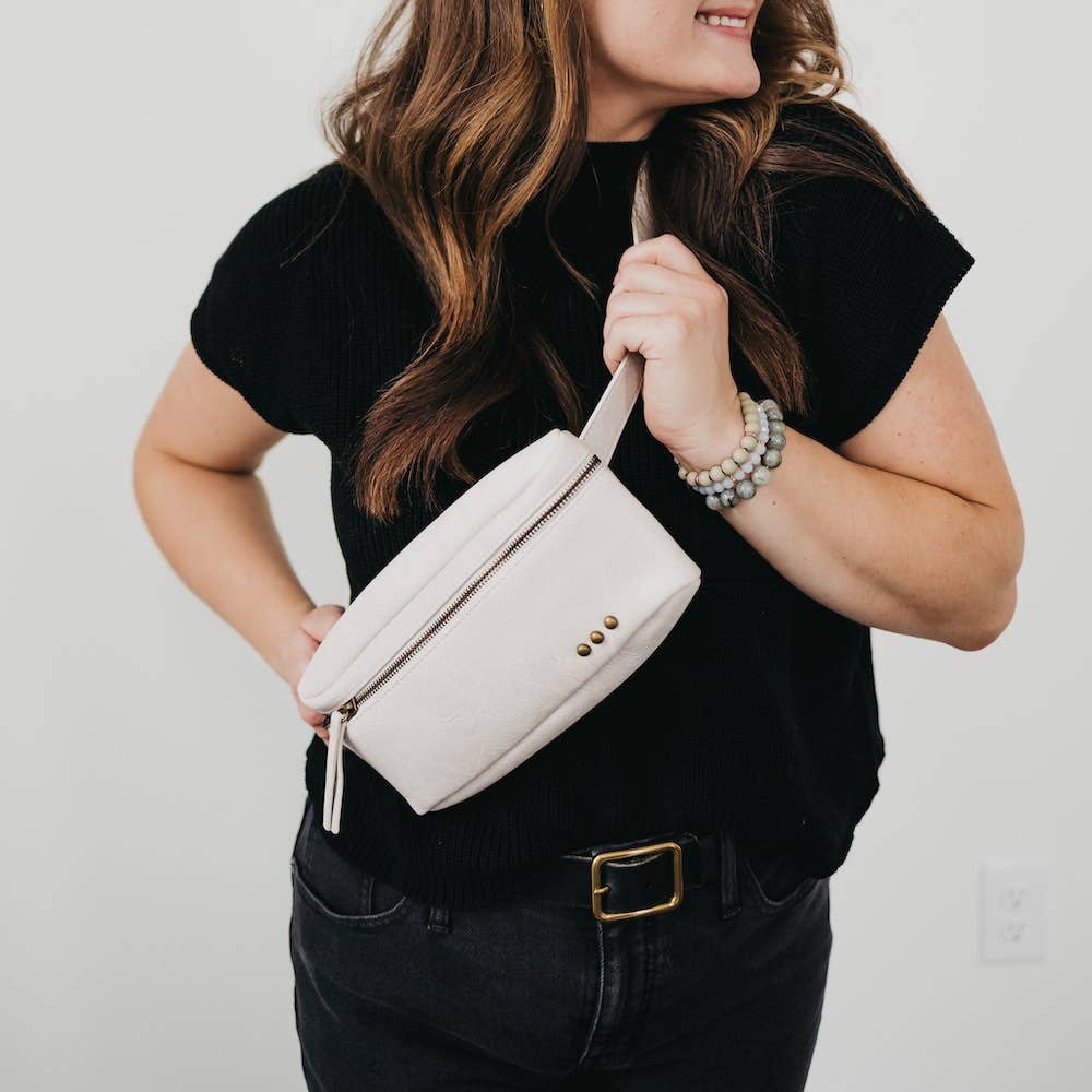 Whitley Waist Crossbody Bag: Cream